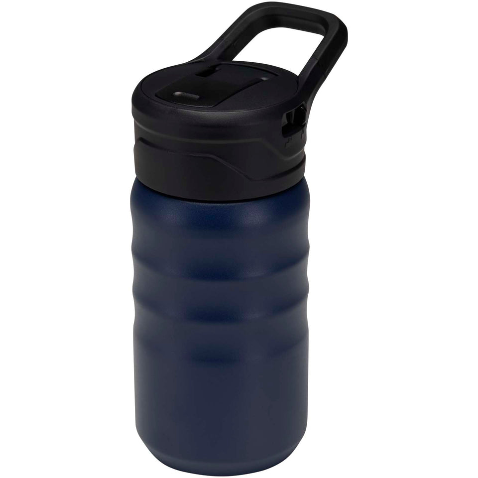 Borraccia sportiva in acciaio inossidabile a doppia parete riciclato RCS con cannuccia ribaltabile d 350 ml Knox personalizzato con logo - Pubblienne