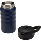 Borraccia sportiva in acciaio inossidabile a doppia parete riciclato RCS con cannuccia ribaltabile d 350 ml Knox personalizzato con logo - Pubblienne