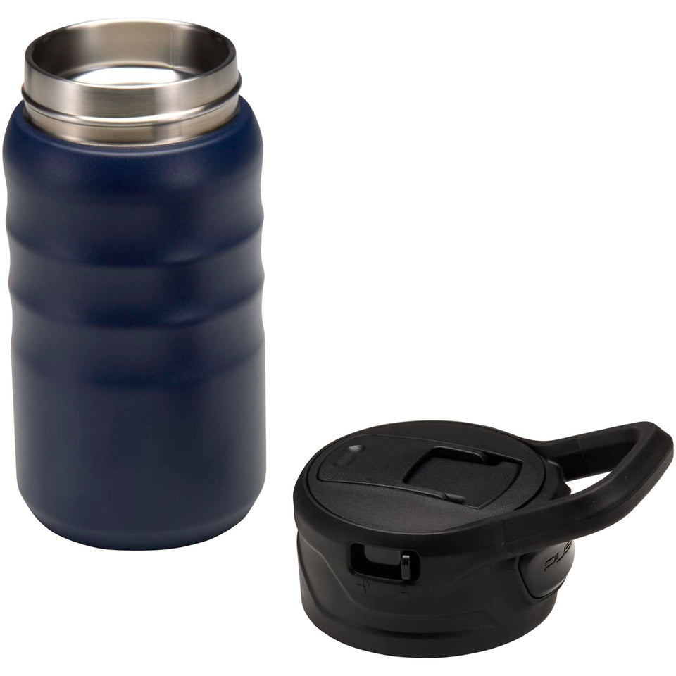 Borraccia sportiva in acciaio inossidabile a doppia parete riciclato RCS con cannuccia ribaltabile d 350 ml Knox personalizzato con logo - Pubblienne