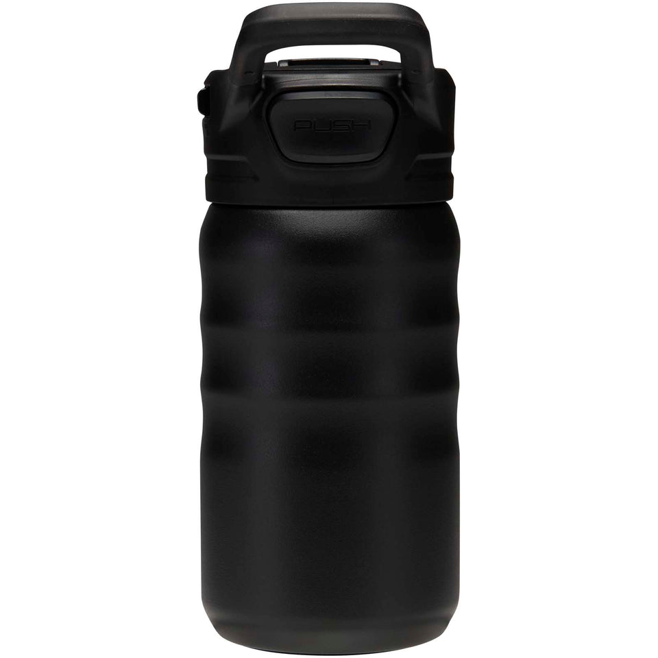 Borraccia sportiva in acciaio inossidabile a doppia parete riciclato RCS con cannuccia ribaltabile d 350 ml Knox personalizzato con logo - Pubblienne