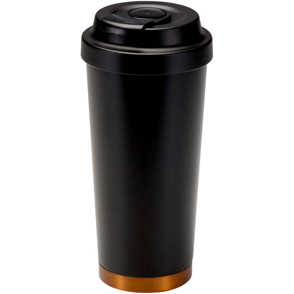 Bicchiere termico da 480 ml in acciaio inossidabile riciclato RCS a doppia parete Hampton personalizzato con logo - Pubblienne
