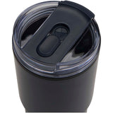 Bicchiere termico in materiale riciclato RCS a doppia parete con cannuccia da 540 ml Westin personalizzato con logo - Pubblienne