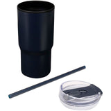 Bicchiere termico in materiale riciclato RCS a doppia parete con cannuccia da 540 ml Westin personalizzato con logo - Pubblienne