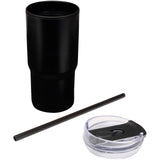 Bicchiere termico in materiale riciclato RCS a doppia parete con cannuccia da 540 ml Westin personalizzato con logo - Pubblienne