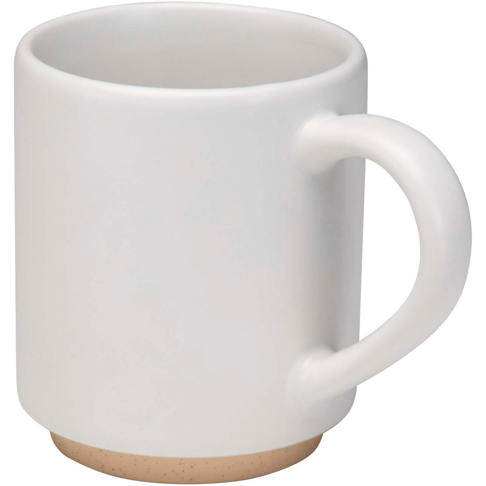 Tazza in ceramica impilabile con finitura opaca da 180 ml Camilla personalizzato con logo - Pubblienne