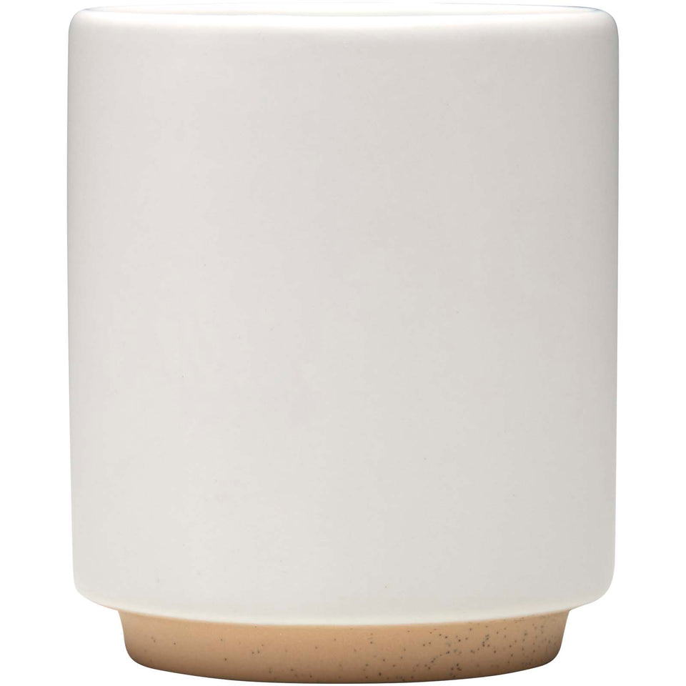 Tazza in ceramica impilabile con finitura opaca da 180 ml Camilla personalizzato con logo - Pubblienne