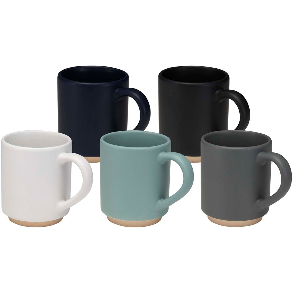 Tazza in ceramica impilabile con finitura opaca da 180 ml Camilla personalizzato con logo - Pubblienne