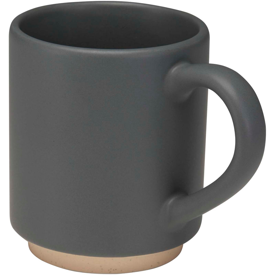 Tazza in ceramica impilabile con finitura opaca da 180 ml Camilla personalizzato con logo - Pubblienne
