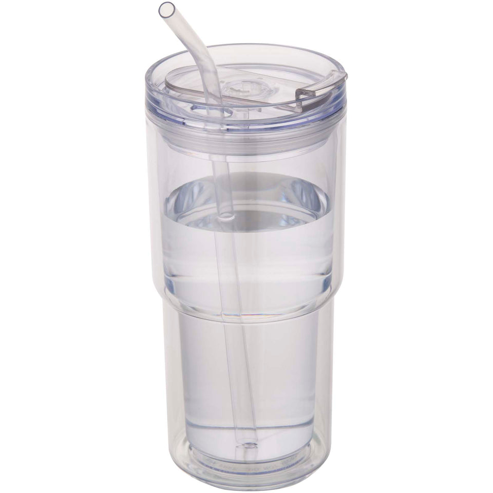Bicchiere in plastica a doppia parete da 480 ml Archer personalizzato con logo - Pubblienne