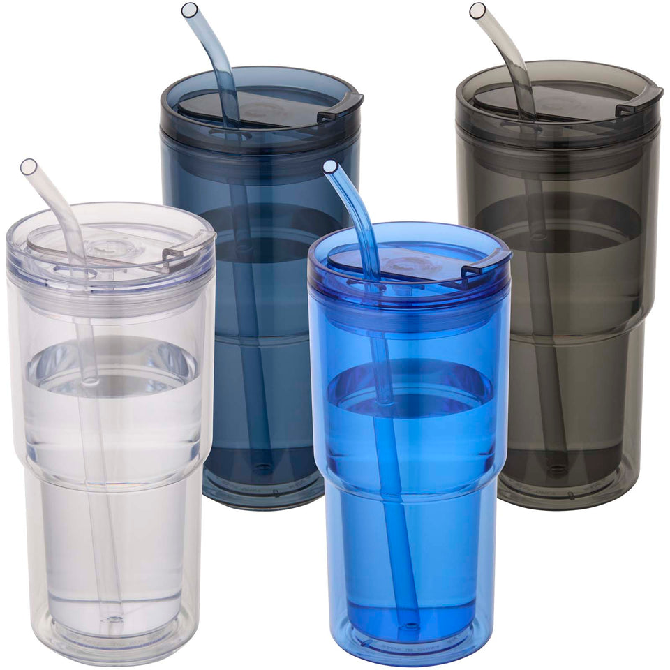 Bicchiere in plastica a doppia parete da 480 ml Archer personalizzato con logo - Pubblienne
