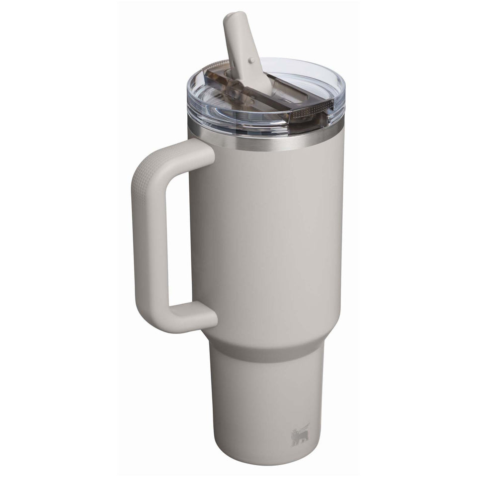 Bicchiere Stanley Quencher® ProTour da 1180 ml in acciaio inox riciclato isolato con cannuccia ribaltabile personalizzato con logo - Pubblienne
