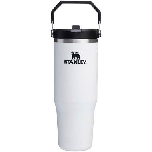 Bicchiere isolato Stanley IceFlow™ 2.0 da 890 ml in acciaio inox con cannuccia ribaltabile personalizzato con logo - Pubblienne