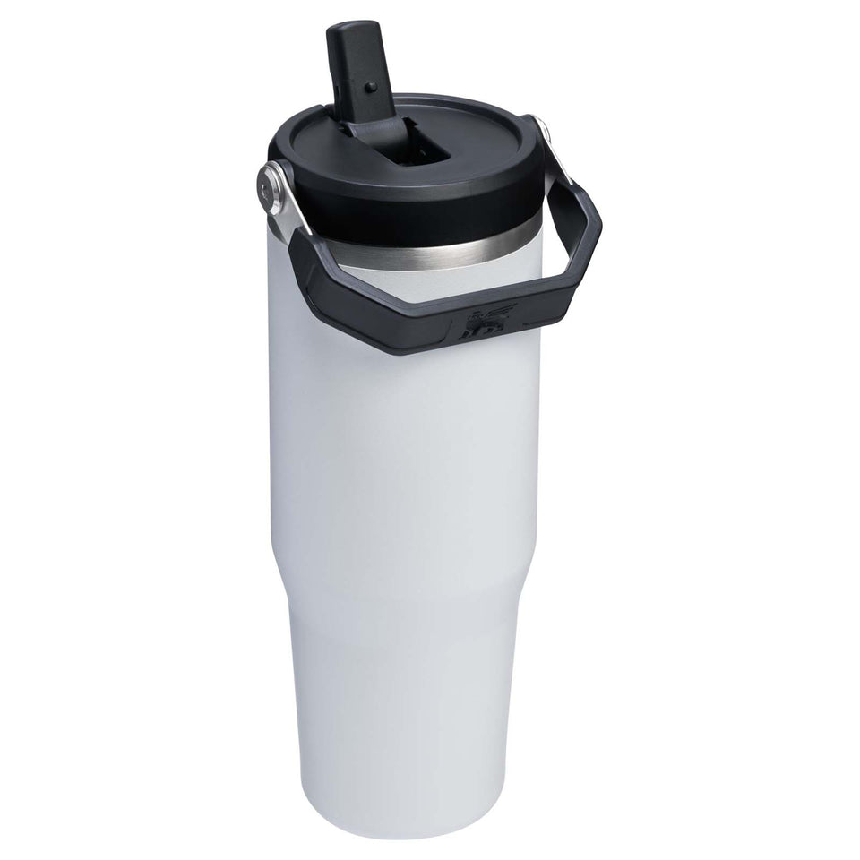 Bicchiere isolato Stanley IceFlow™ 2.0 da 890 ml in acciaio inox con cannuccia ribaltabile personalizzato con logo - Pubblienne