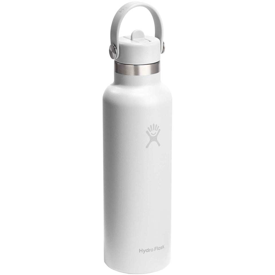 Borraccia Hydro Flask Standard Mouth da 621 ml in acciaio inossidabile con isolamento termico e tappo con cannuccia personalizzato con logo - Pubblienne