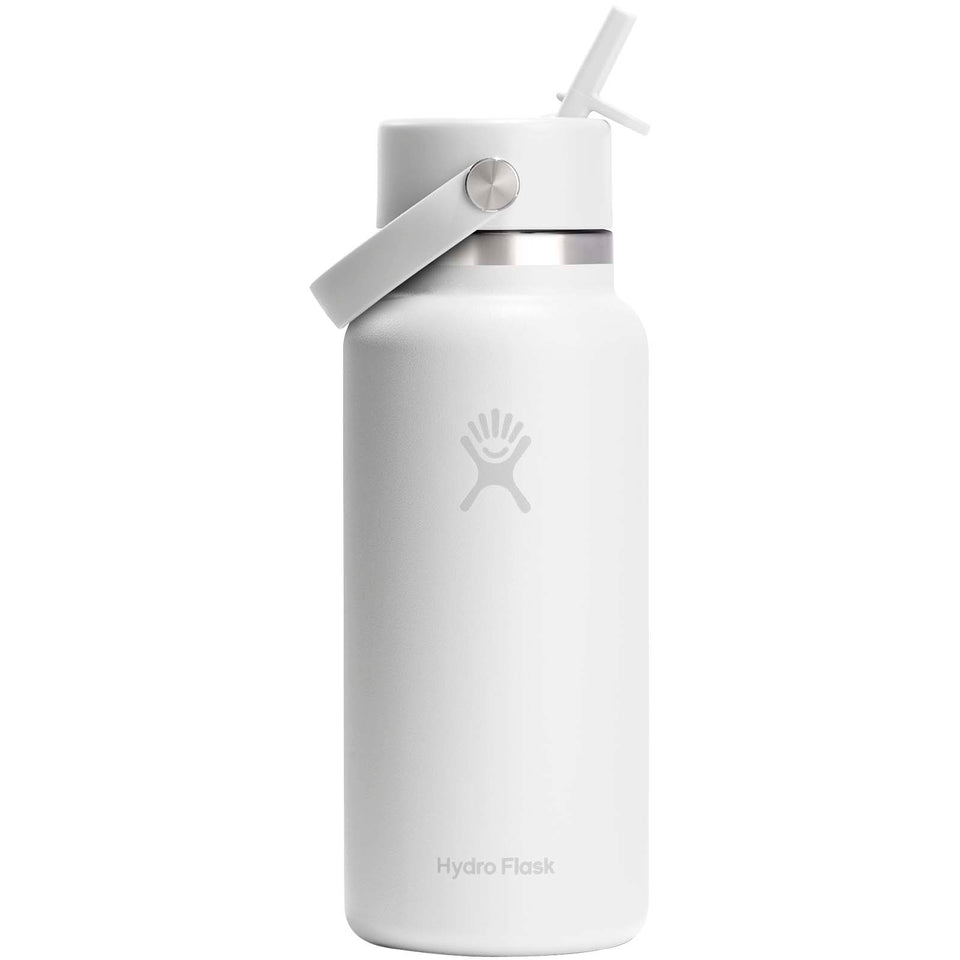 Borraccia termica Hydro Flask Wide Mouth da 946 ml in acciaio inossidabile e tappo con cannuccia personalizzato con logo - Pubblienne