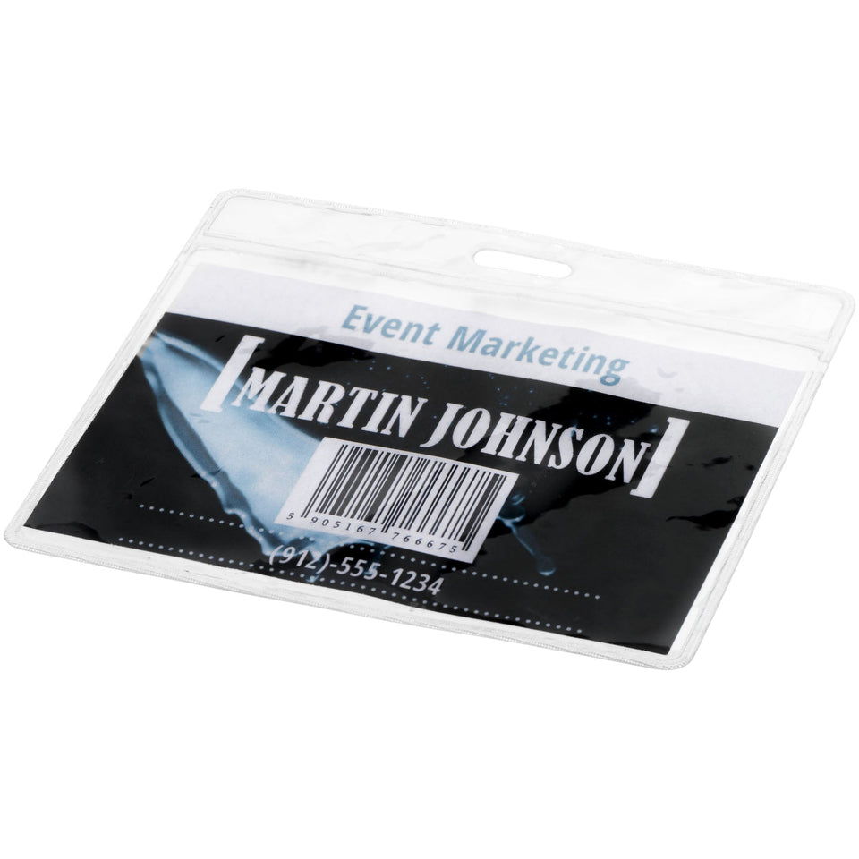 Porta badge trasparente Serge personalizzato con logo - Pubblienne