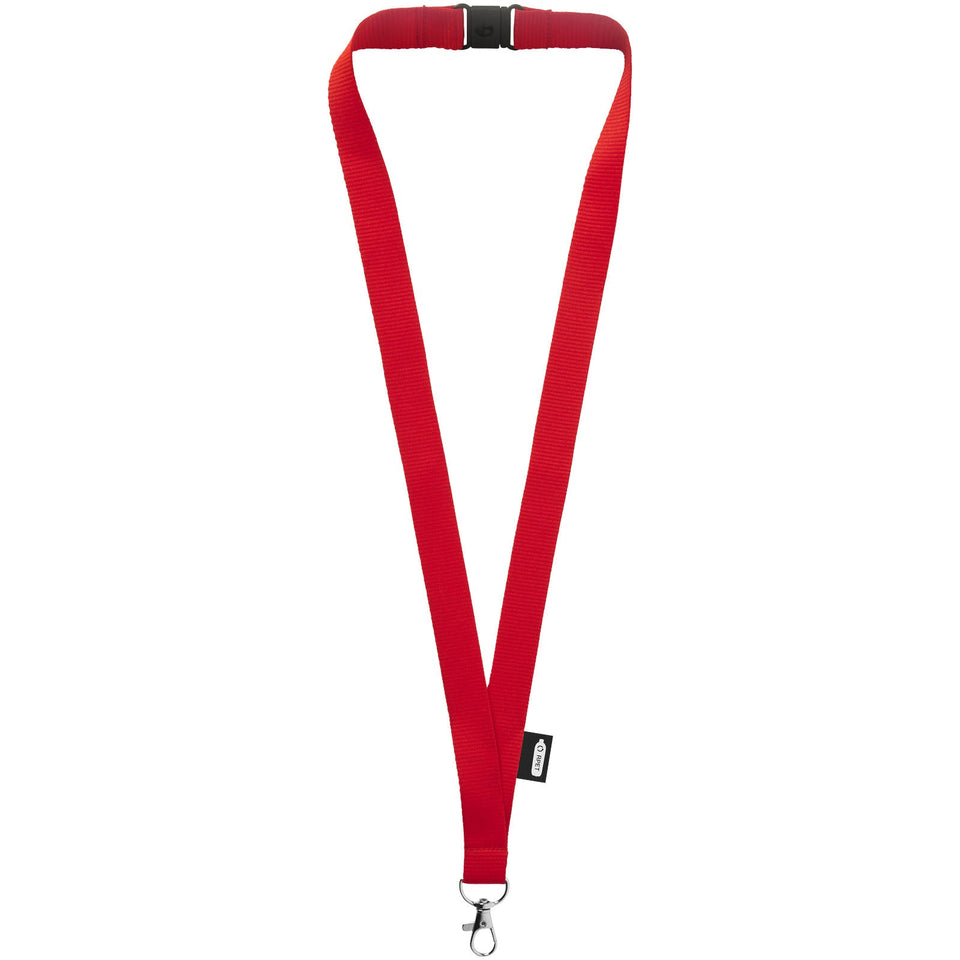 Lanyard Tom in PET riciclato con sgancio di sicurezza personalizzato con logo - Pubblienne