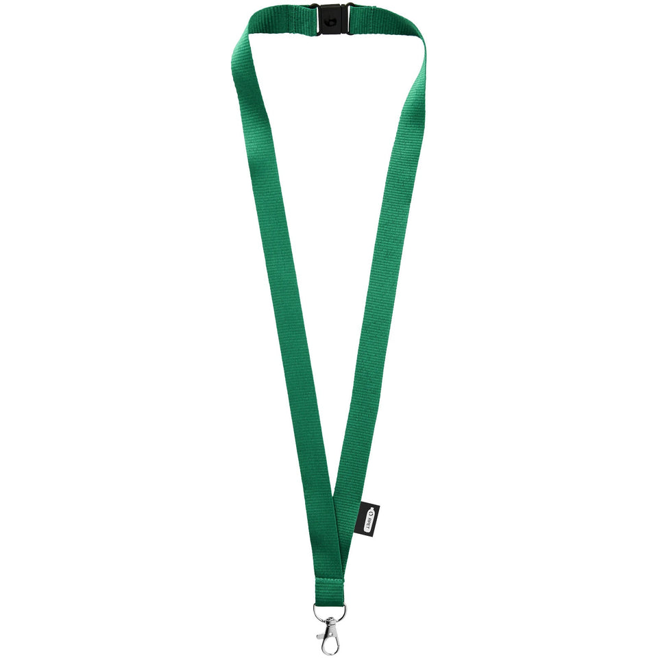 Lanyard Tom in PET riciclato con sgancio di sicurezza personalizzato con logo - Pubblienne