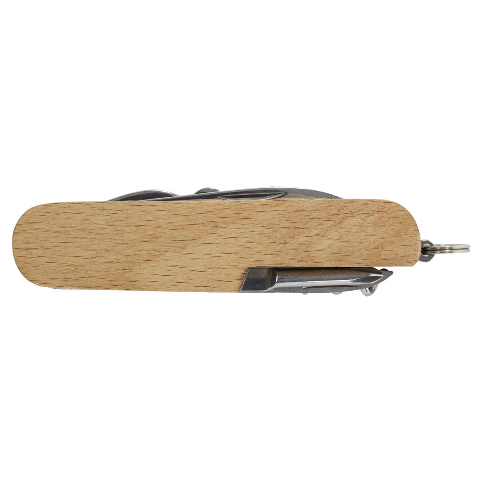 Coltellino tascabile in legno a 7 funzioni Richard personalizzato con logo - Pubblienne