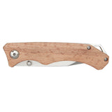 Coltello tascabile Dave in legno con clip per cintura personalizzato con logo - Pubblienne