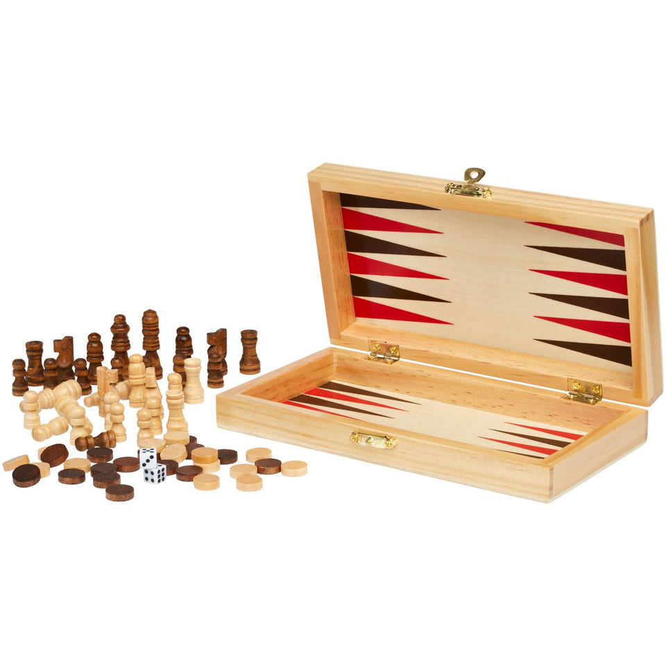 Set giochi da tavolo 3 in 1 Mugo personalizzato con logo - Pubblienne