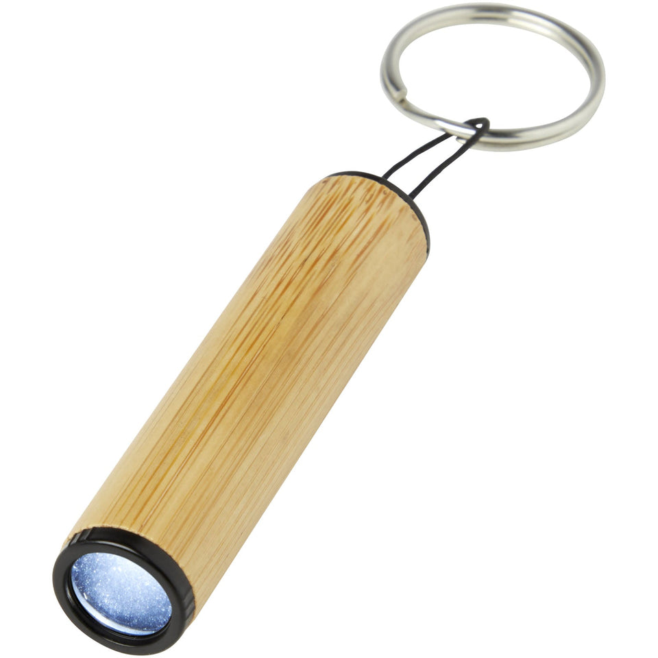 Portachiavi in bambù con luce Cane personalizzato con logo - Pubblienne