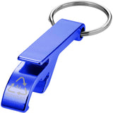 Portachiavi con apribottiglie e apriscatole in alluminio riciclato RCS Tao personalizzato con logo - Pubblienne