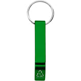 Portachiavi con apribottiglie e apriscatole in alluminio riciclato RCS Tao personalizzato con logo - Pubblienne