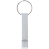 Portachiavi con apribottiglie e apriscatole in alluminio riciclato RCS Tao personalizzato con logo - Pubblienne