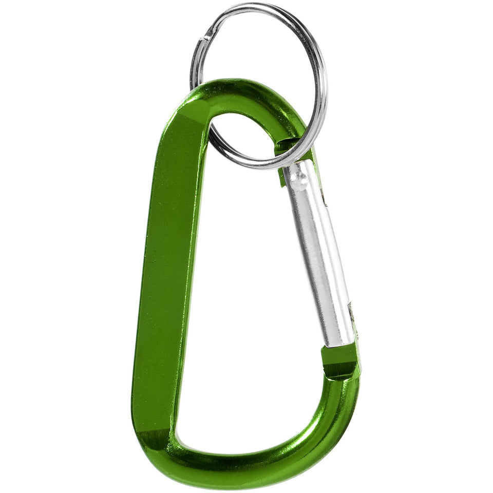Portachiavi con moschettone in alluminio riciclato certificato RCS Timor personalizzato con logo - Pubblienne
