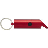 Portachiavi con torcia a LED e apribottiglie in alluminio riciclato IPX Flare personalizzato con logo - Pubblienne