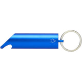 Portachiavi con torcia a LED e apribottiglie in alluminio riciclato IPX Flare personalizzato con logo - Pubblienne
