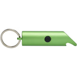 Portachiavi con torcia a LED e apribottiglie in alluminio riciclato IPX Flare personalizzato con logo - Pubblienne