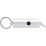 Portachiavi con torcia a LED e apribottiglie in alluminio riciclato IPX Flare personalizzato con logo - Pubblienne