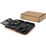 Set di attrezzi da 24 pezzi in plastica riciclata RCS con custodia in sughero Spike personalizzato con logo - Pubblienne