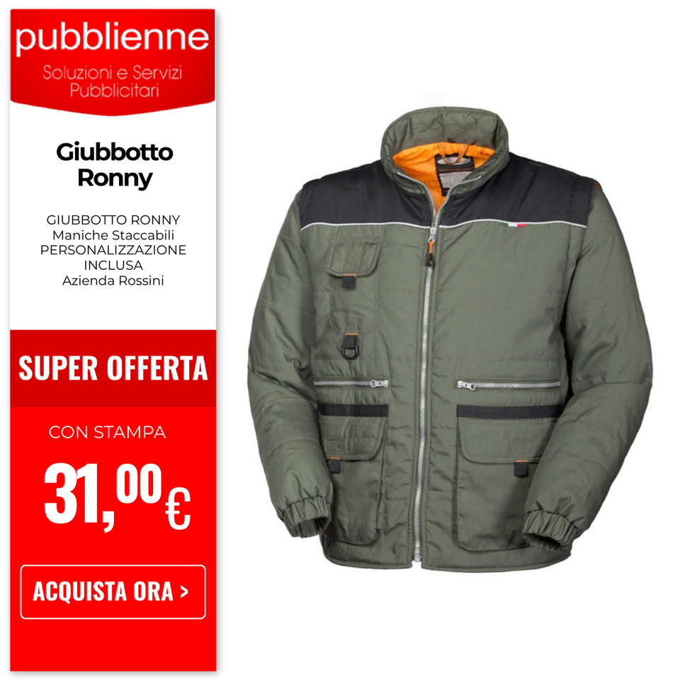 Giubbotto Ronny personalizzato con logo - Pubblienne