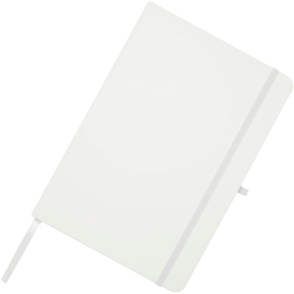 Blocco note formato A5 con copertina rigida in materiale riciclato e pagine a righe Teak personalizzato con logo - Pubblienne