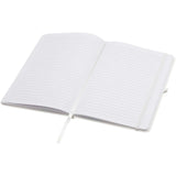 Blocco note formato A5 con copertina rigida in materiale riciclato e pagine a righe Teak personalizzato con logo - Pubblienne