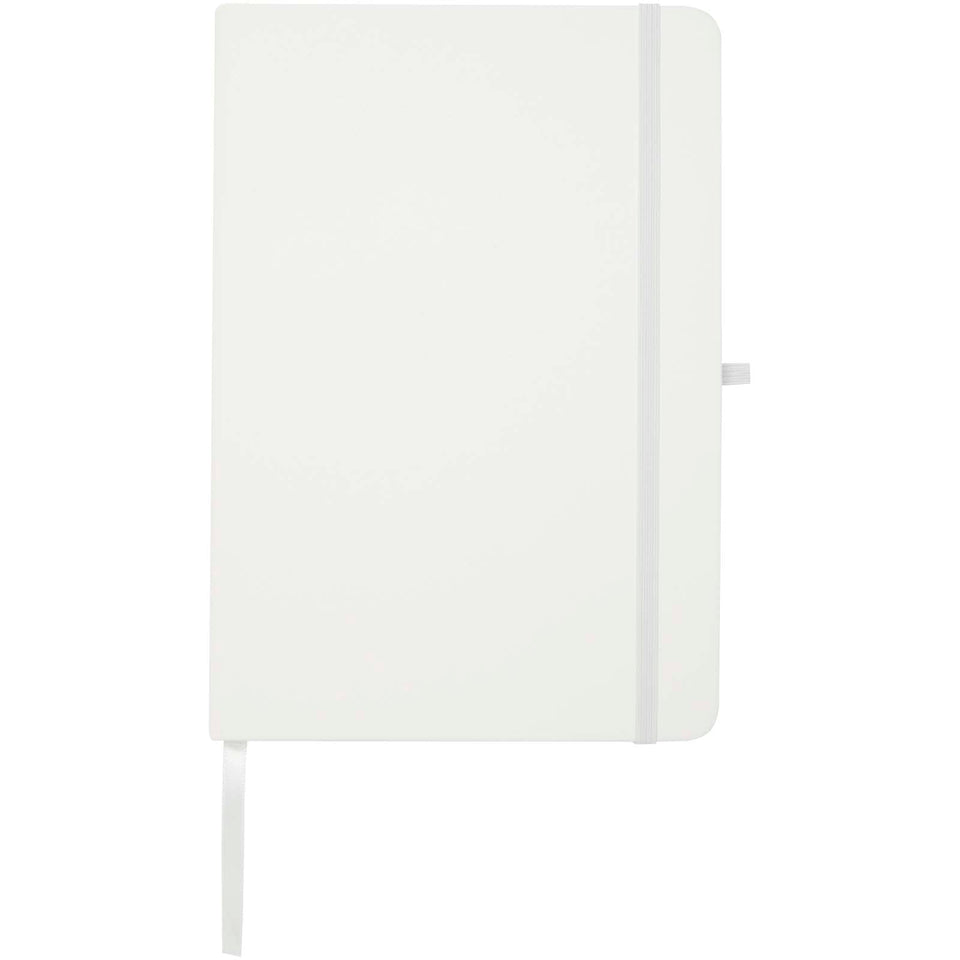 Blocco note formato A5 con copertina rigida in materiale riciclato e pagine a righe Teak personalizzato con logo - Pubblienne
