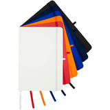 Blocco note formato A5 con copertina rigida in materiale riciclato e pagine a righe Teak personalizzato con logo - Pubblienne