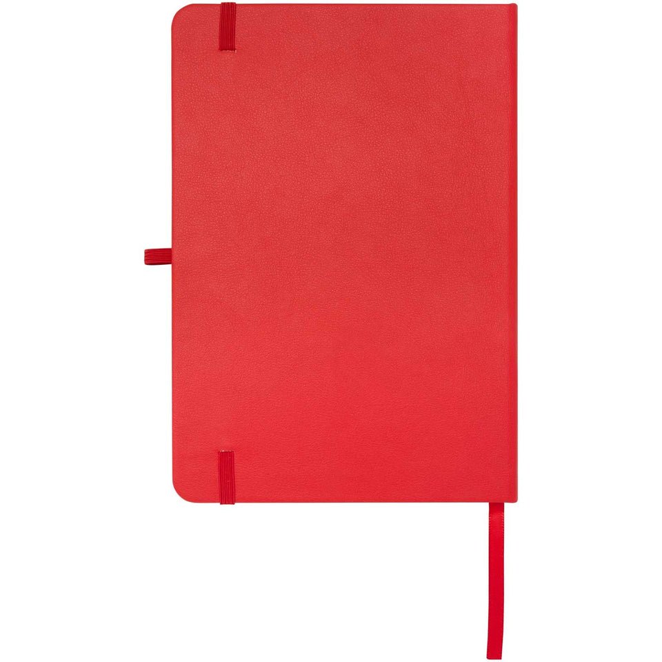 Blocco note formato A5 con copertina rigida in materiale riciclato e pagine a righe Teak personalizzato con logo - Pubblienne