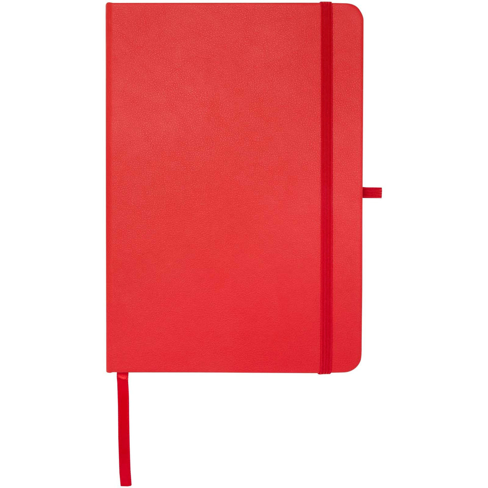 Blocco note formato A5 con copertina rigida in materiale riciclato e pagine a righe Teak personalizzato con logo - Pubblienne