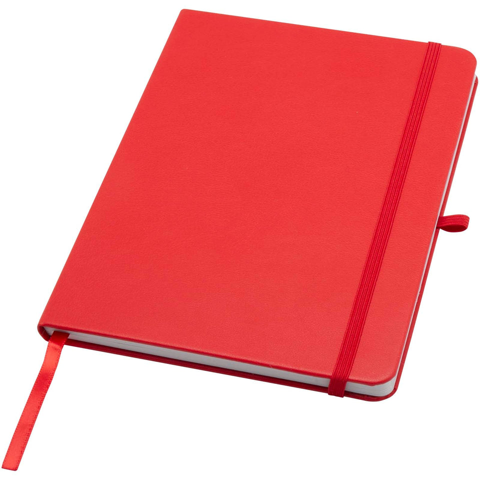 Blocco note formato A5 con copertina rigida in materiale riciclato e pagine a righe Teak personalizzato con logo - Pubblienne