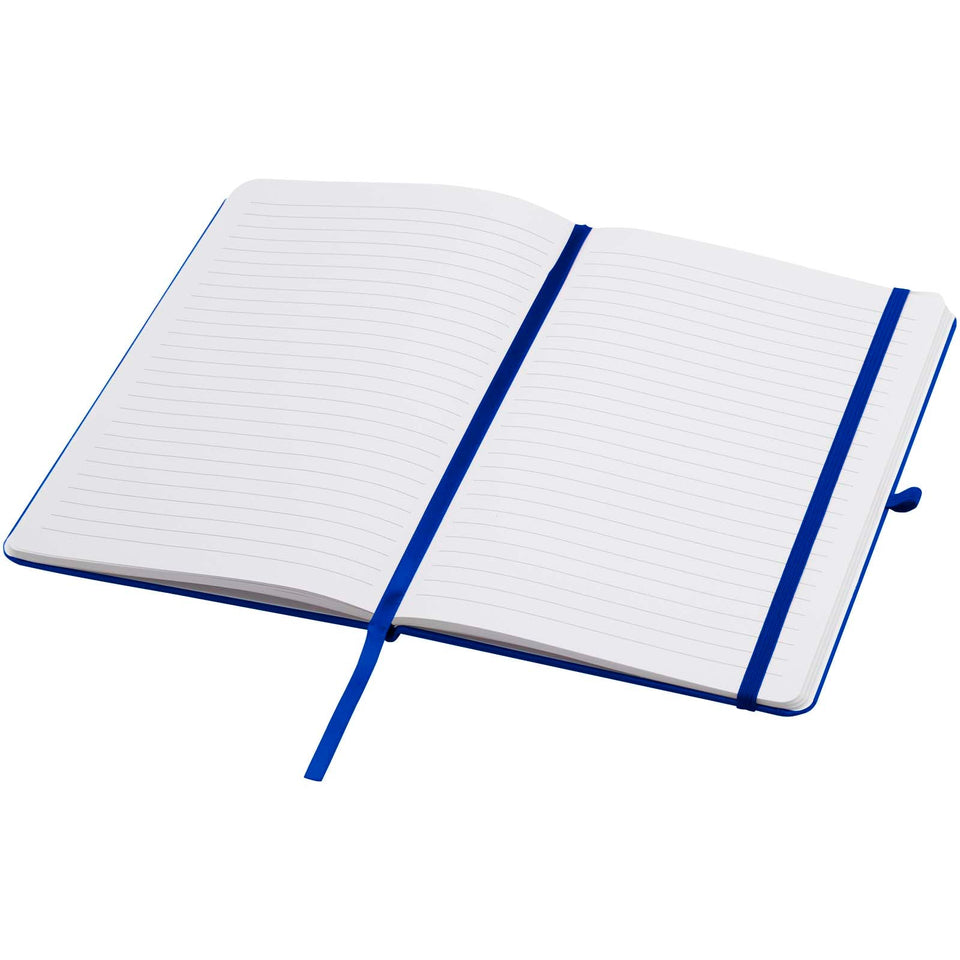 Blocco note formato A5 con copertina rigida in materiale riciclato e pagine a righe Teak personalizzato con logo - Pubblienne