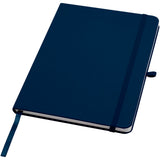 Blocco note formato A5 con copertina rigida in materiale riciclato e pagine a righe Teak personalizzato con logo - Pubblienne
