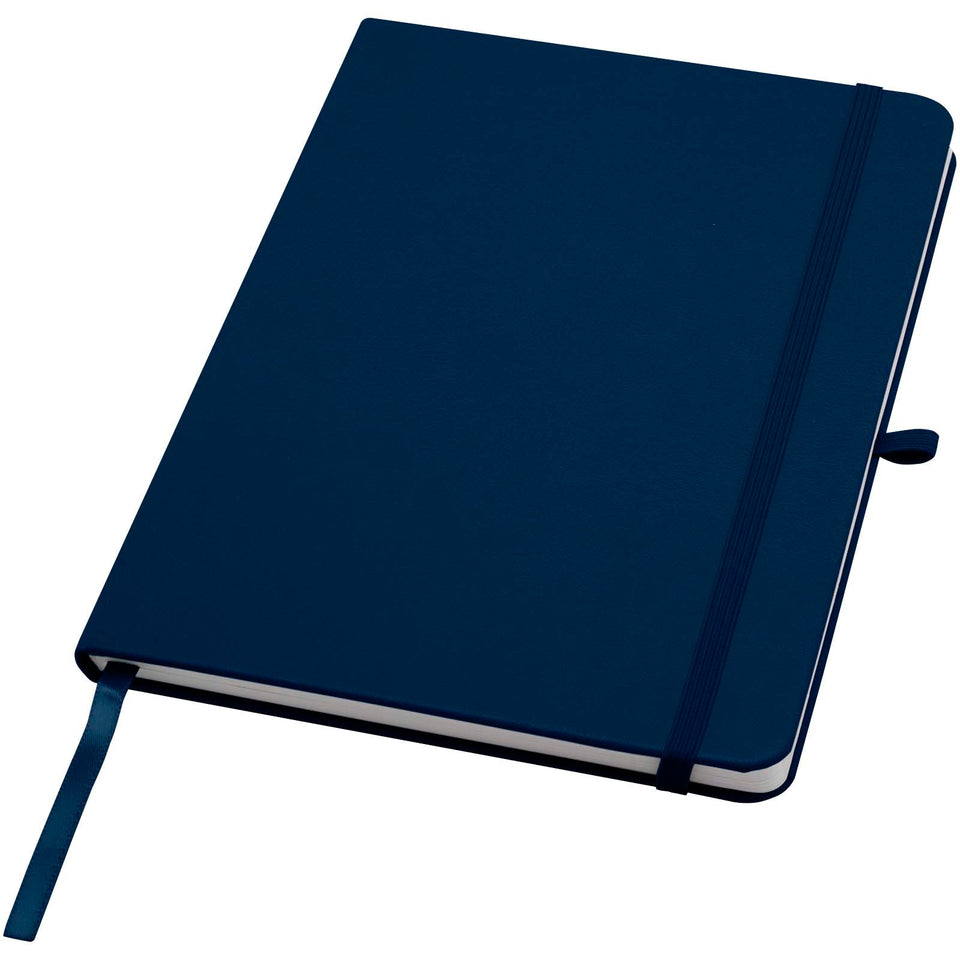Blocco note formato A5 con copertina rigida in materiale riciclato e pagine a righe Teak personalizzato con logo - Pubblienne