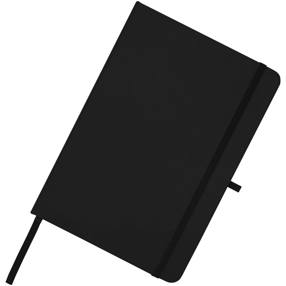 Blocco note formato A5 con copertina rigida in materiale riciclato e pagine a righe Teak personalizzato con logo - Pubblienne
