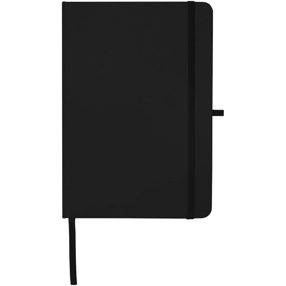 Blocco note formato A5 con copertina rigida in materiale riciclato e pagine a righe Teak personalizzato con logo - Pubblienne
