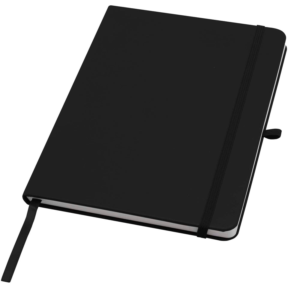 Blocco note formato A5 con copertina rigida in materiale riciclato e pagine a righe Teak personalizzato con logo - Pubblienne