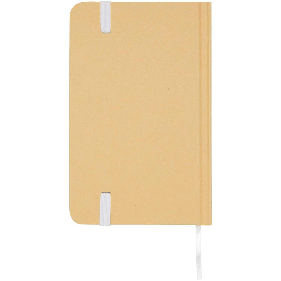 Blocco note formato A6 con copertina rigida in materiale riciclata e pagine bianche Reed personalizzato con logo - Pubblienne
